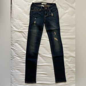 Bullhead Pacsun Ripped Skinny Jeans in Coppola Dark